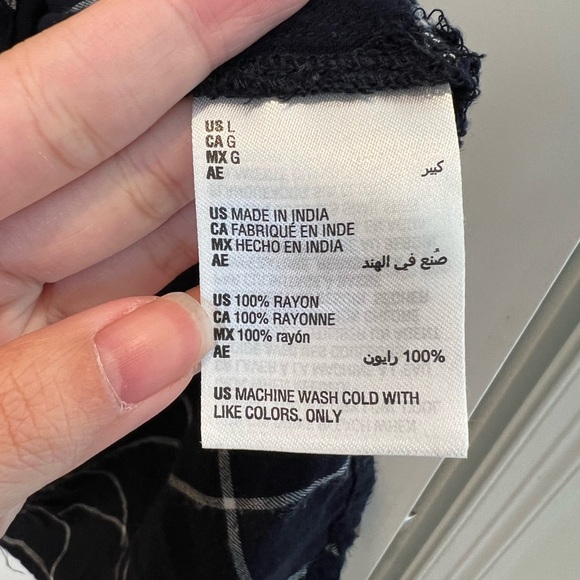 Style & Co Blue Plaid Button Up Top Size Large - Picture 8 of 11